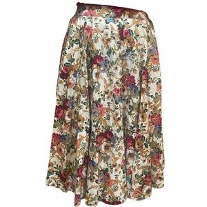 Lindy‎ Bop Peggy 50s Style Floral A-Line Skirt Natural Waist 26" Vintage Retro